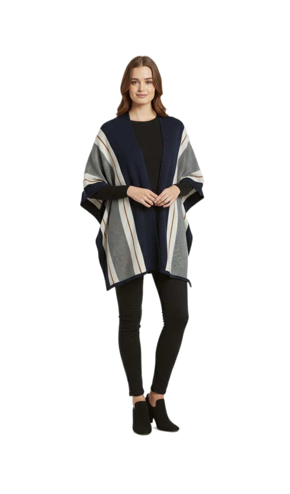 Ruana Raíces “Noche Andina” – Azul Oscuro