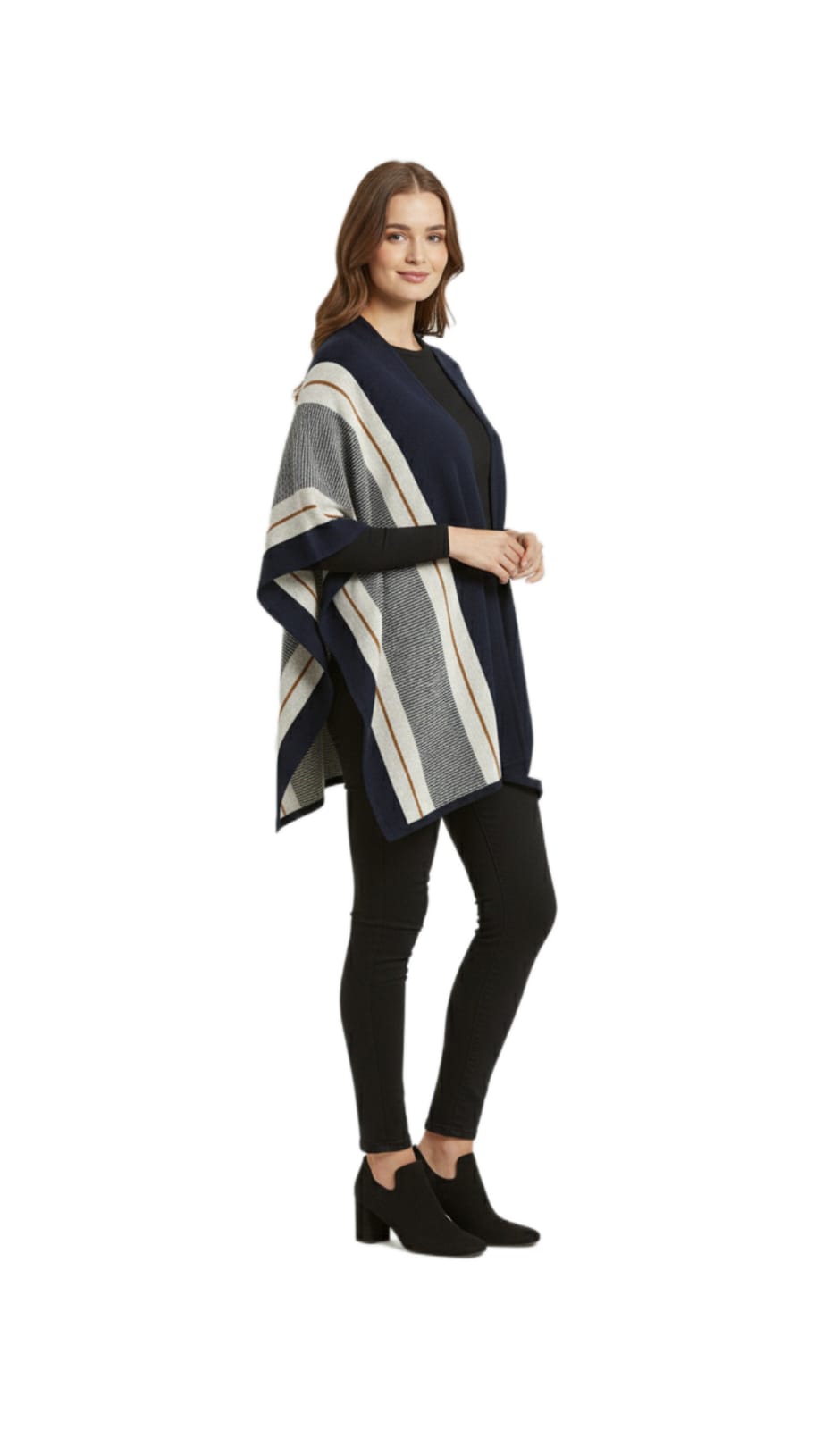 Ruana Raíces “Noche Andina” – Azul Oscuro