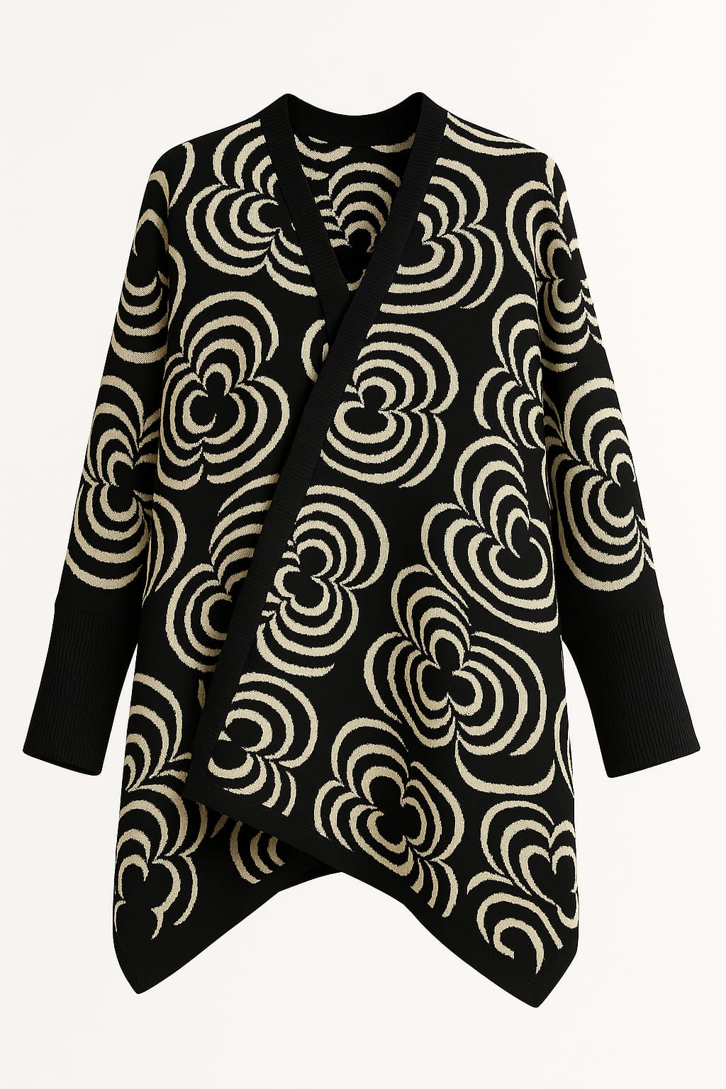 Ruana con mangas Raíces “Espiral Noche”